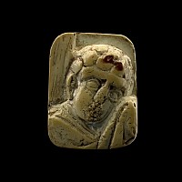 Byzantine Steatite Mount with Saint John the Theologian