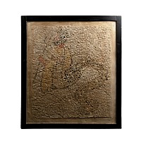 Roman Mosaic with Neptune Holding Trident