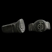 Medieval Bronze Ring with Magical Motif