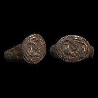 Roman Bronze Ring with Horse Motif