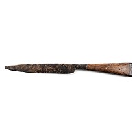 Medieval Iron Knife with Wooden Handle