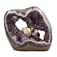 Amethyst Crystal Geode with Calcite Rosettes
