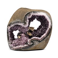 Amethyst Crystal Geode with Calcite Rosettes