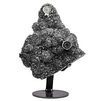 Druzy Quartz Crystal Geode Display