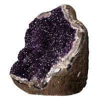Massive Deep Purple Amethyst Crystal Geode Display