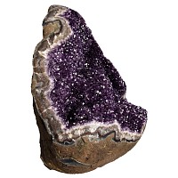 Massive Deep Purple Amethyst Crystal Geode Display