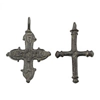 Late Medieval Bronze Cross Pendant Group