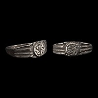 Roman Silver Ring with Sun-Wheel