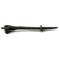 Roman Bronze Lamp Holder Shaped as Arm