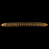 Greek Gold and Jet Diadem with Masks