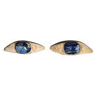 Egyptian Bone and Glass Mummy Eye Pair