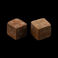 Roman Bone Gaming Dice Pair