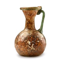 Roman Glass Jug with Green Handle
