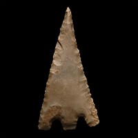 Large British Stone Age Barbed and Tanged Arrowhead