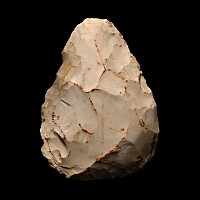 Stone Age Acheulean Triangular Knapped Flint Hand Axe