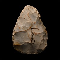 Stone Age Acheulean Triangular Knapped Flint Hand Axe