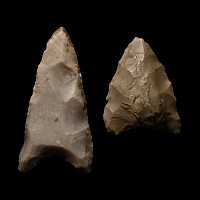Large European Stone Age Arrowhead Group