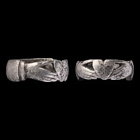 Claddagh Silver Ring Made from a Victorian Coin