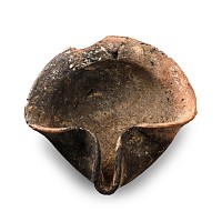 Bronze Age Holy Land Terracotta Pinched Rim Oil Lamp