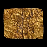 Egyptian Gold Plaque with the Falcon God Horus