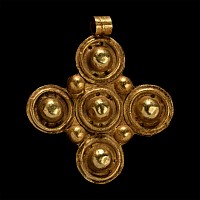Byzantine Gold Cross Pendant