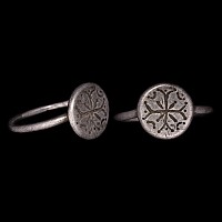 Byzantine Silver Ring with Cross