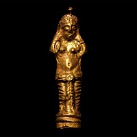 Byzantine Gold Standing Female Pendant