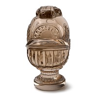 Smoky Quartz Desk Seal in the form of a Plumed Helmet