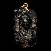 Egyptian Steatite Bust in a Gold Pendant