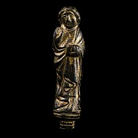 Medieval Gilt Bronze Figure of Saint John the Evangelist