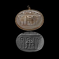Large Agate Gemstone with the Marriage of the Virgin