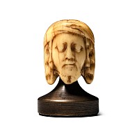 Stuart Period Carved Bone Janus Chaplet Bead