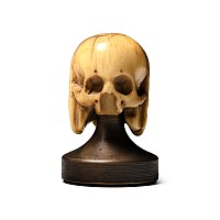 Stuart Period Carved Bone Janus Chaplet Bead
