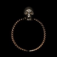 Georgian Gold Ring with Silver Skull