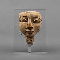 Phoenician Limestone Funerary Mask