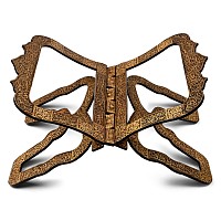 Koftgari Brass Inlaid Iron Quran Stand