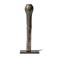 Bactrian Silver Macehead with Interlaced Dragons