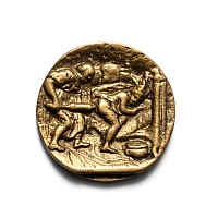 Dutch Erotic Bronze Box Inlay