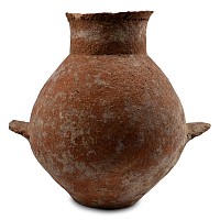 Transjordan Holy Land Terracotta Jar with Ledge Handles