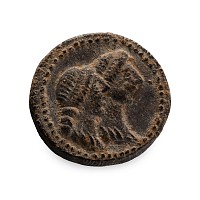 Roman Terracotta Tessera with Arabian Busts