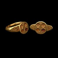 Byzantine Gold Marriage Ring with Busts