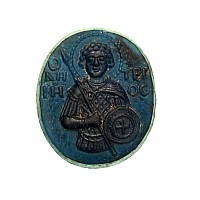 Post-Classical Glass Paste Cameo of Saint Demetrius