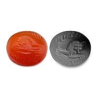 Sasanian Carnelian Gemstone of a Lion with Pahlavi Inscription