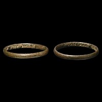Post Medieval Bronze 'LOVE LOVE' Posy Ring