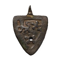 Medieval Knight's Bronze Heraldic Horse Harness Pendant