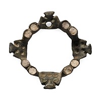 Medieval Bronze Turret Ring Brooch