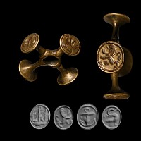 Late Tudor Bronze Four-Way Seal Matrix
