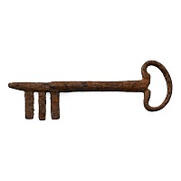 Large Tudor or Stuart Period Iron Door Key
