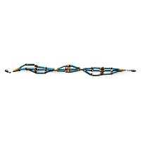 Egyptian Faience and Gold Bead Bracelet