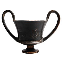 Greek Blackware Short-Stemmed Kantharos